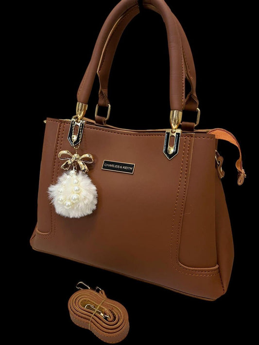 Women's PU Leather Plain Hand Bag