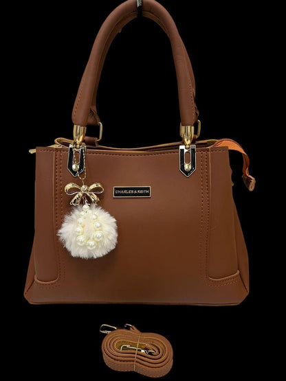 Women's PU Leather Plain Hand Bag