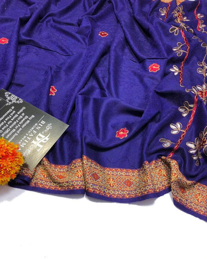 1 Pc Women's Woolen Embroidered Shawl