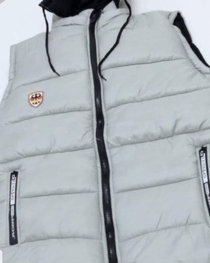 Men's Parachute Sleeveless Jacket - 1 Pc Hooded Neck Design