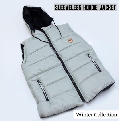 Men's Parachute Sleeveless Jacket - 1 Pc Hooded Neck Design