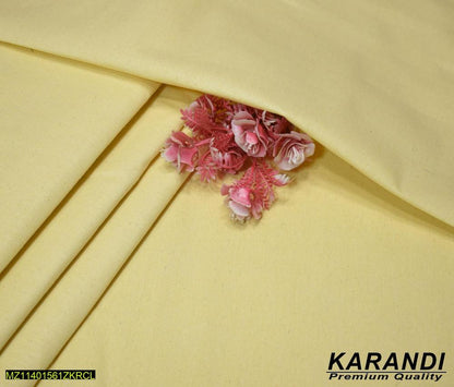 Men's Unstitched Karandi Plain Suit